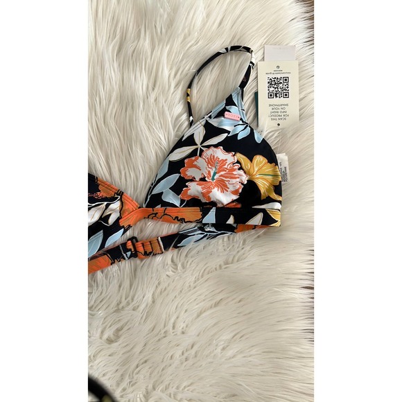 NWT Roxy Women's Standard Print Beach Classics Fixed Tri Top L - Picture 4 of 5